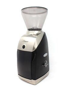 The Baratza Virtuoso coffee bean grinder.