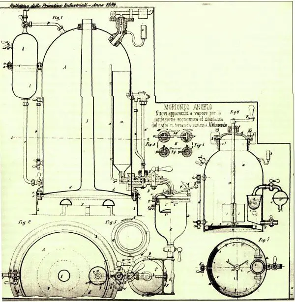 The inner workings of an espresso machine